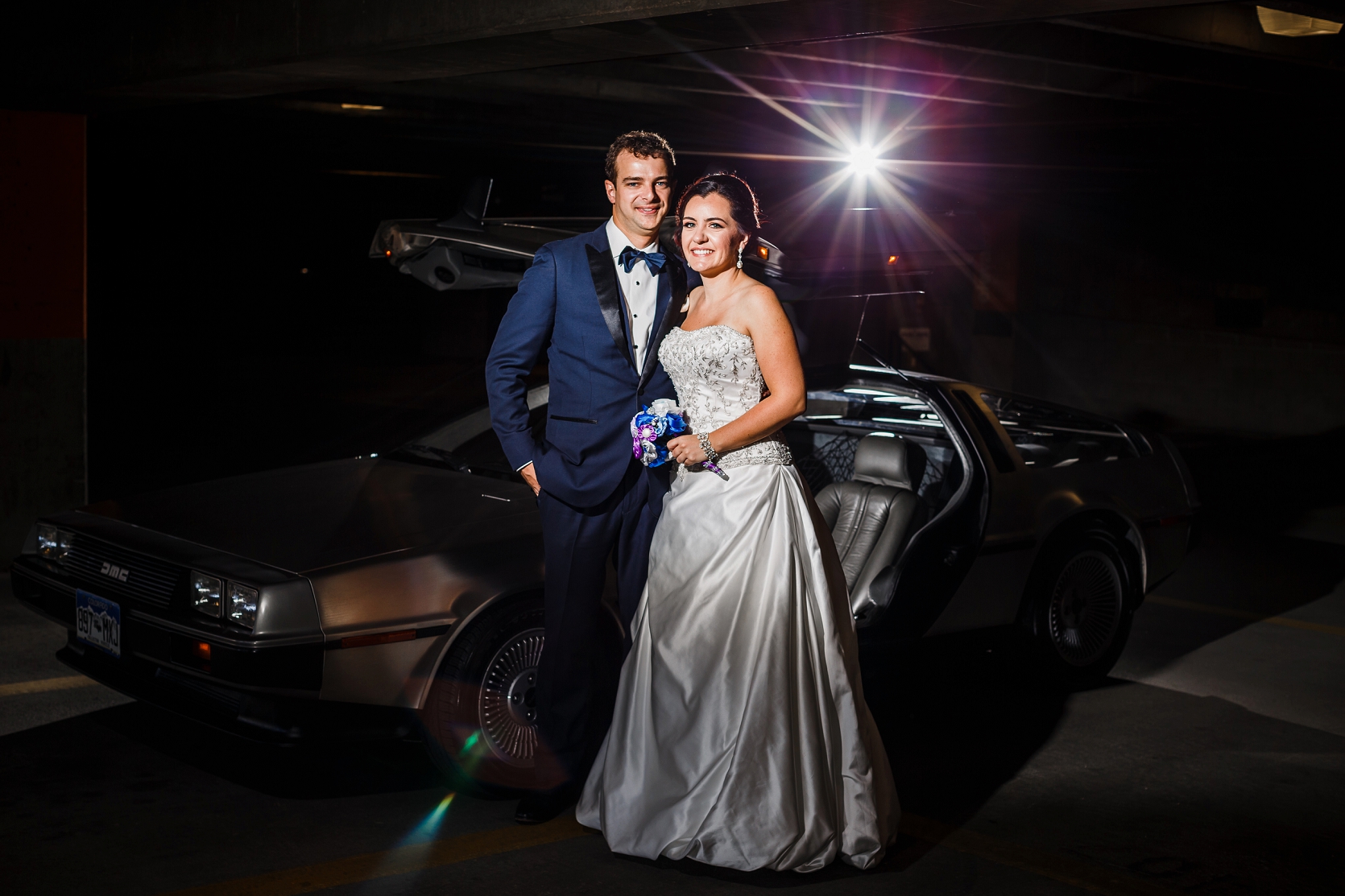 Delorean Wedding Photo