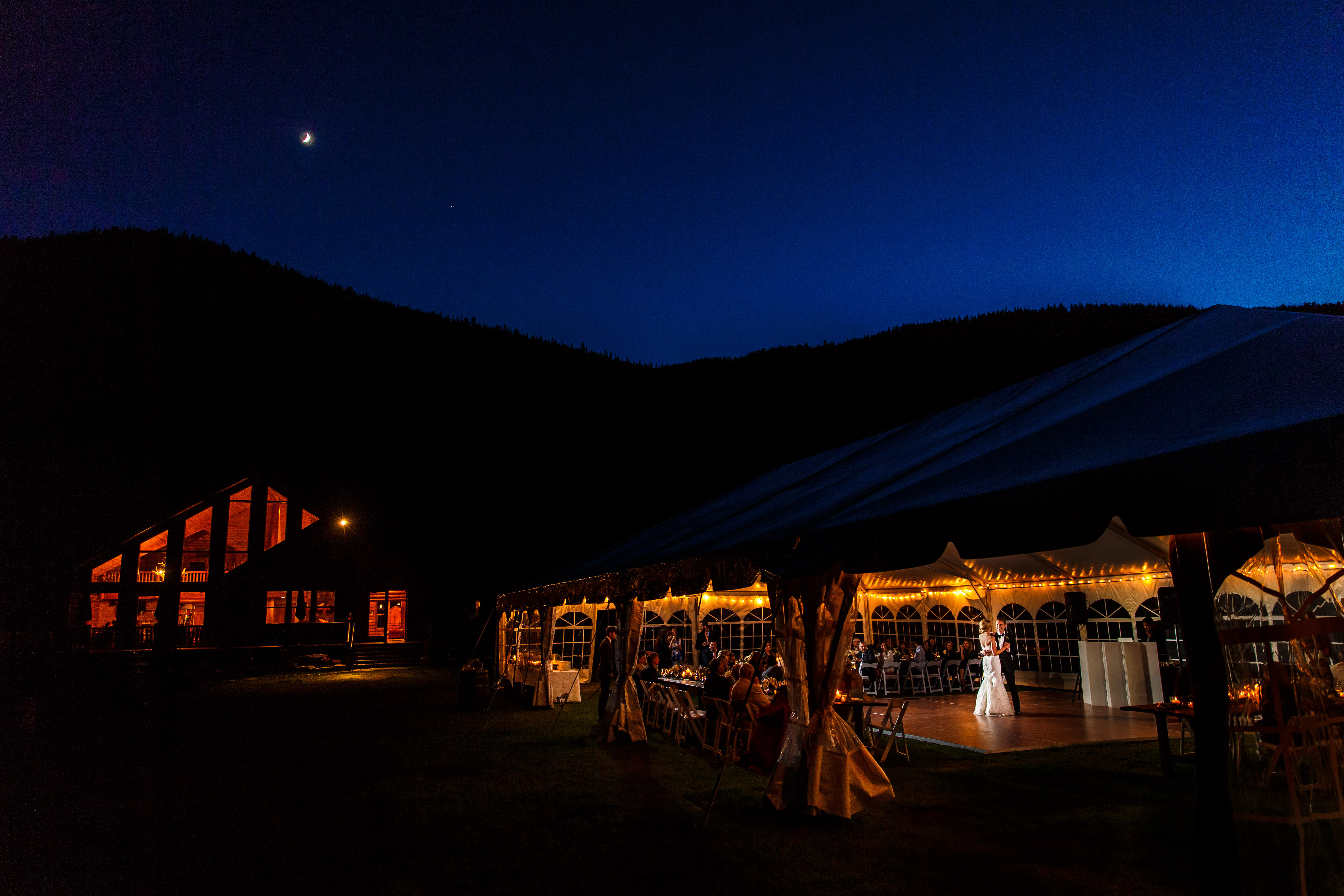 Camp Hale Wedding Reception in Tent