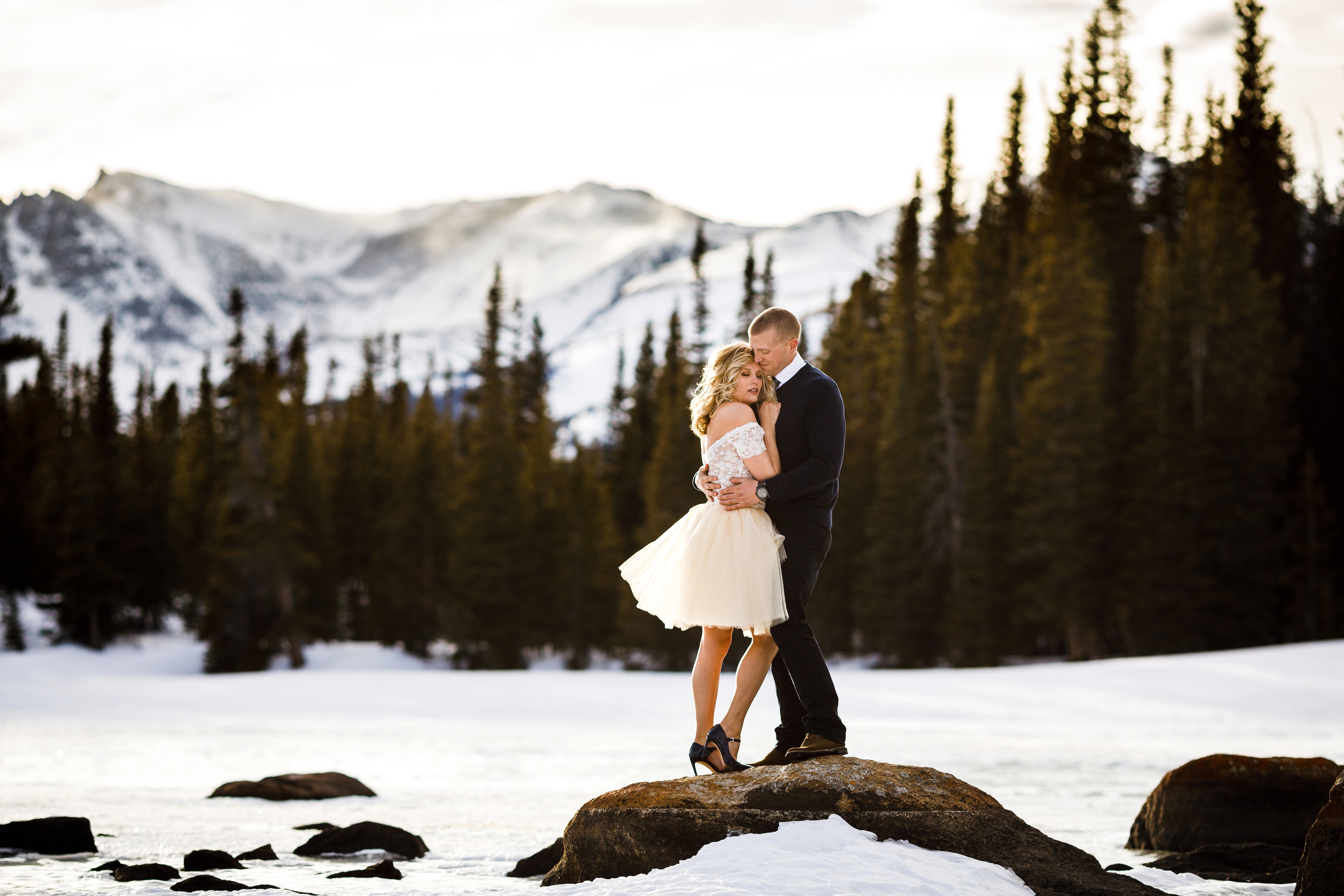 Brainard Lake Engagement Photo