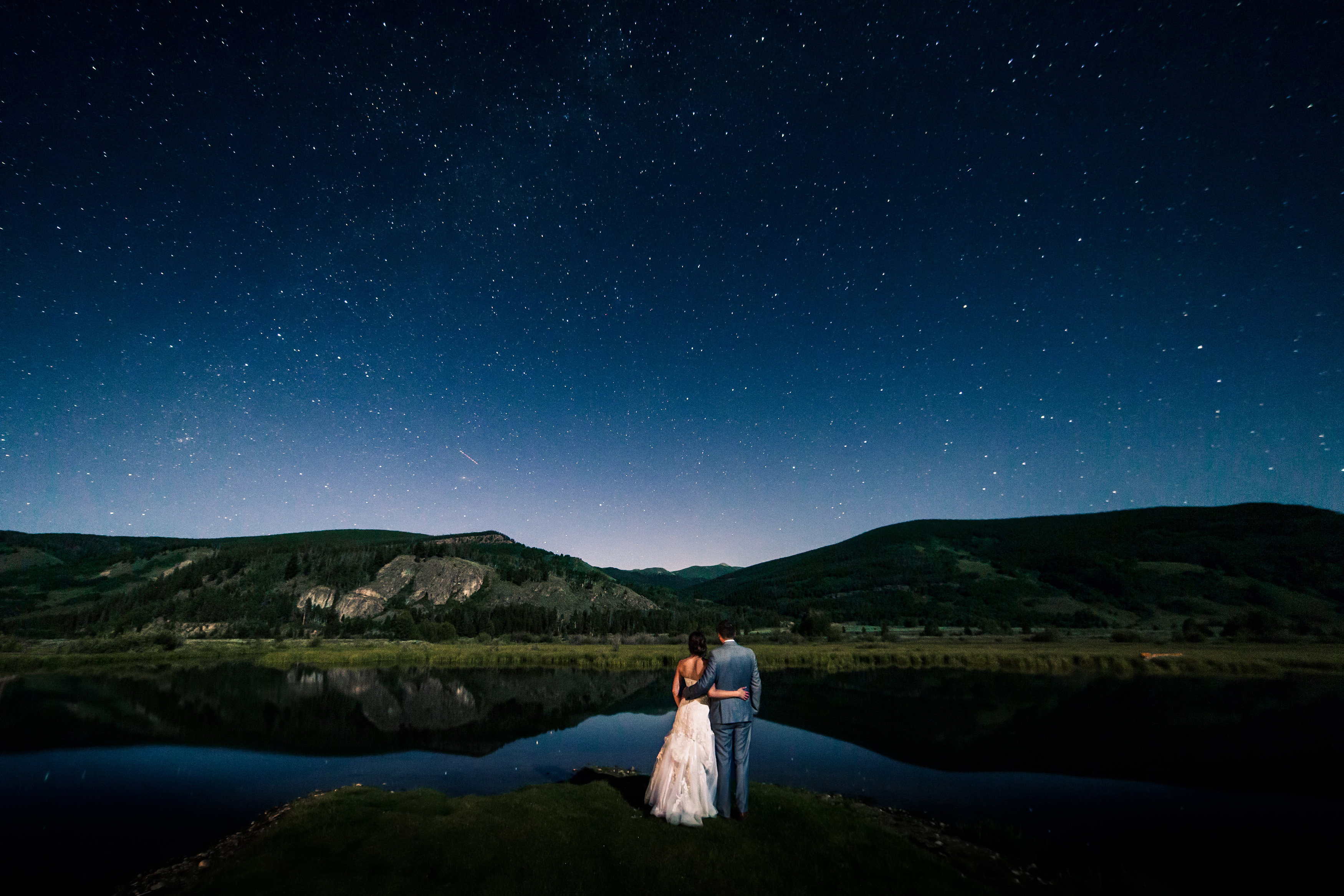 Starlight Wedding Photo at Camp Hale in Redcliff, CO
