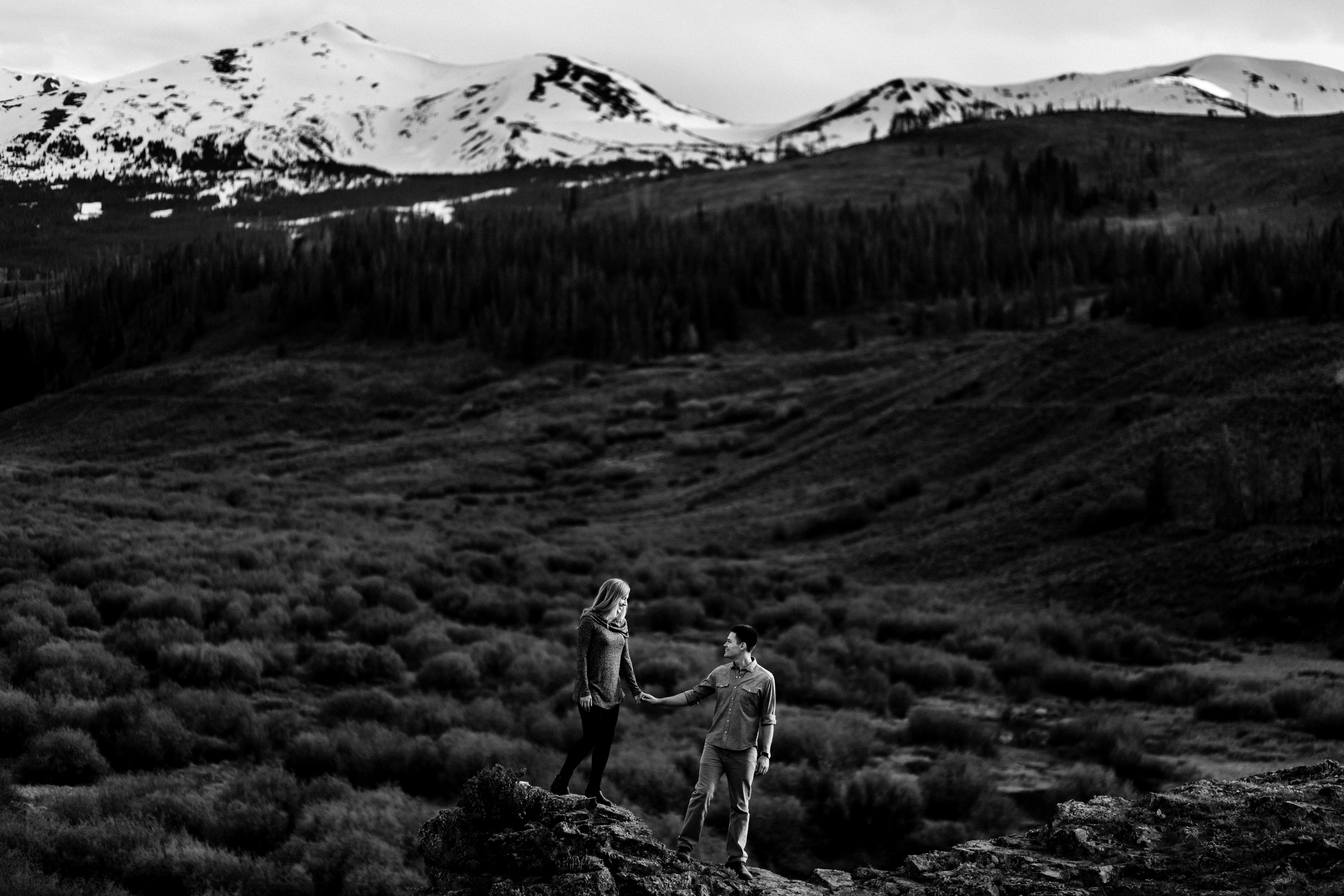 Gold Hill Trail Engagement in Breckenridge