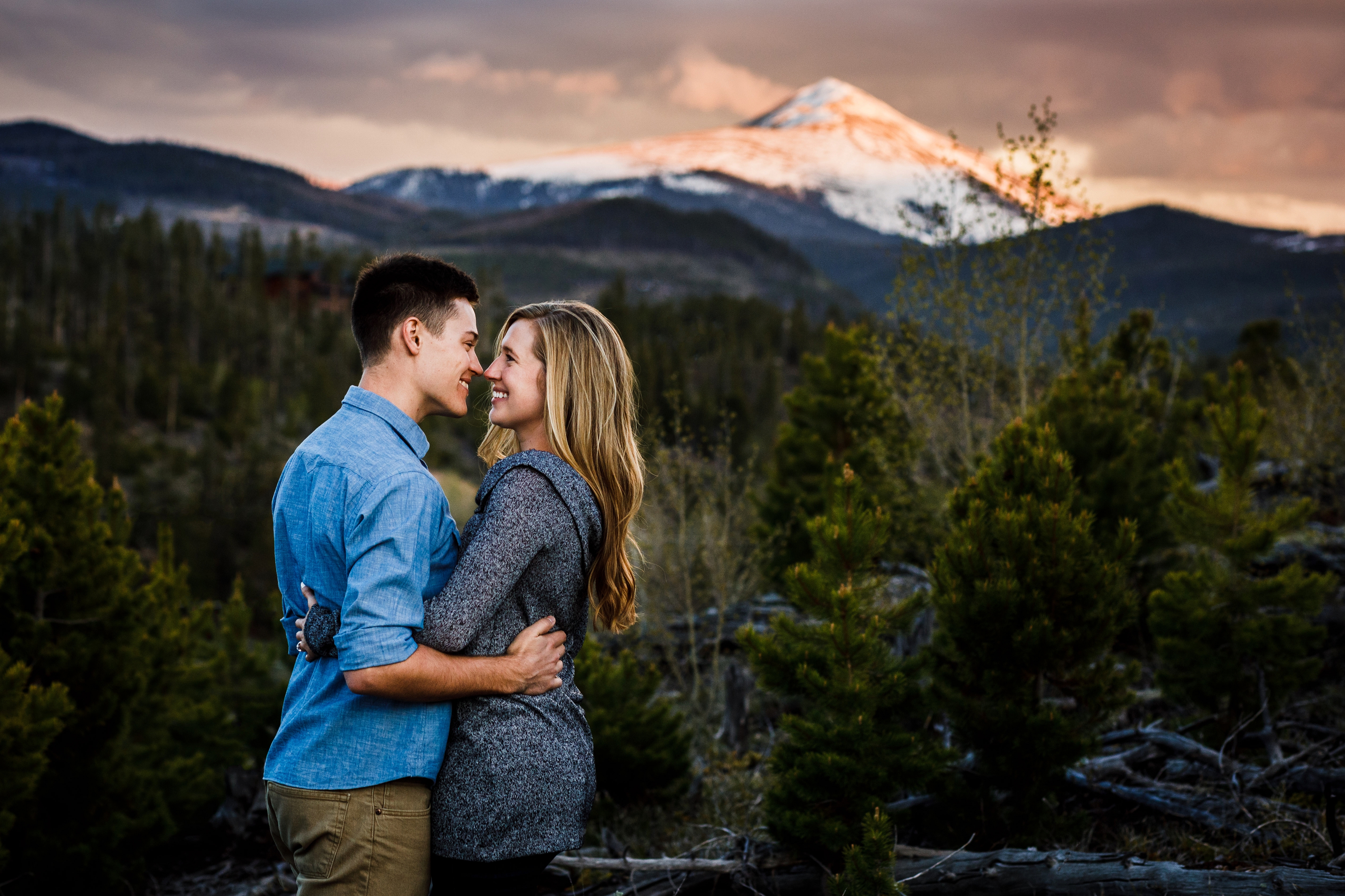 Breckenridge Engagement Sunset Photo