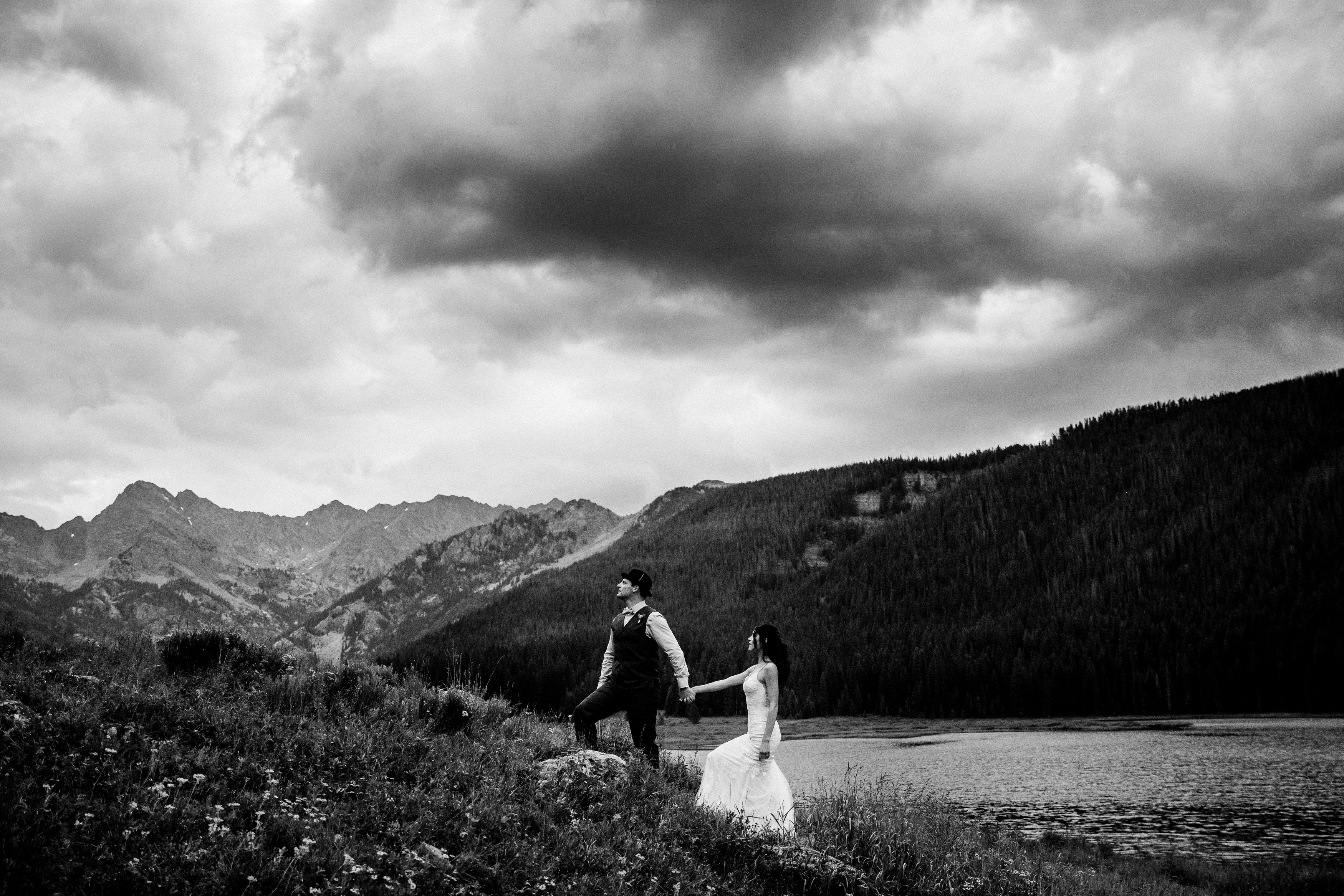 Bride & groom portrait at Piney River Ranch