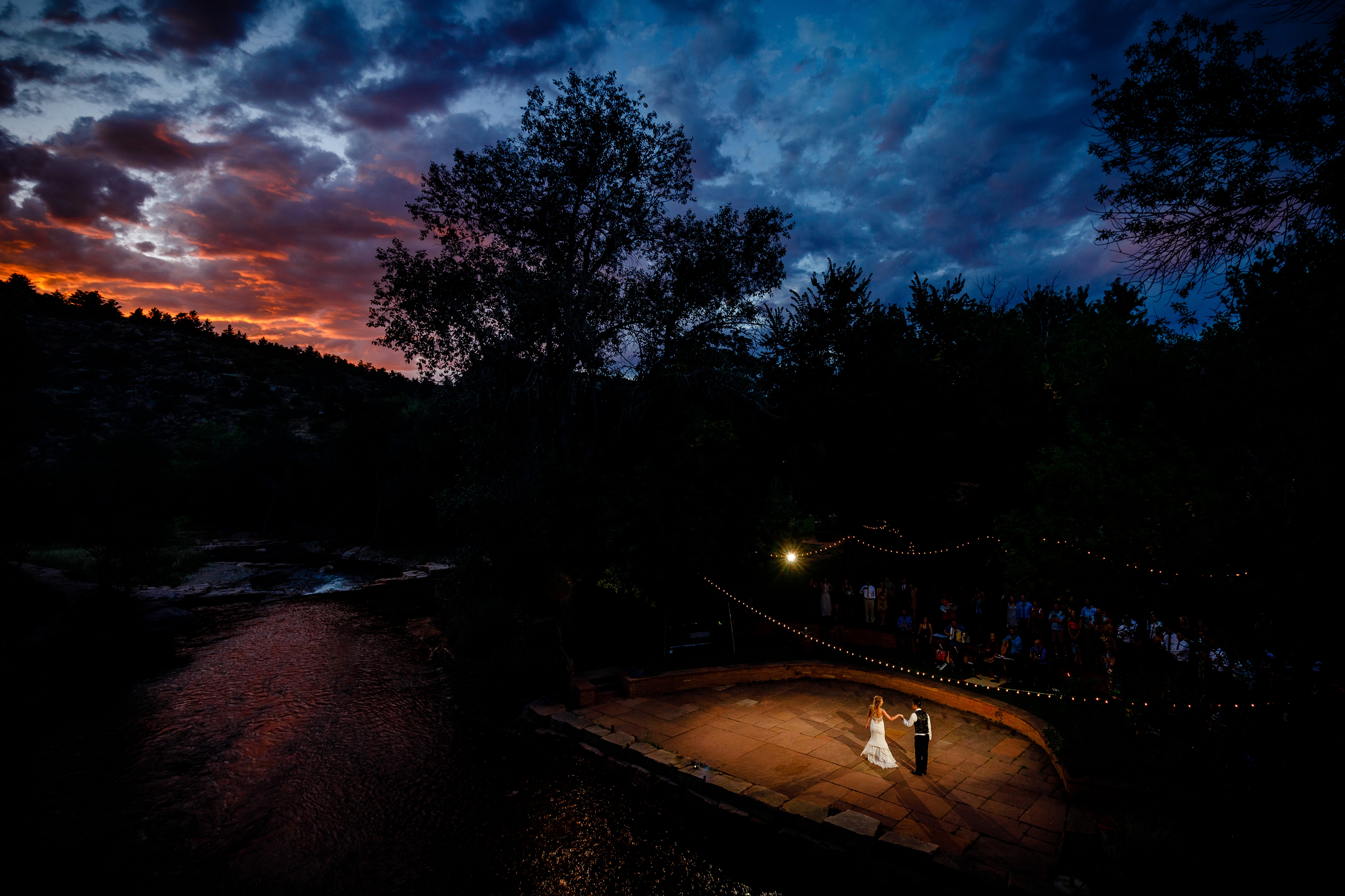 River Bend Wedding first dance photo in Lyons, CO