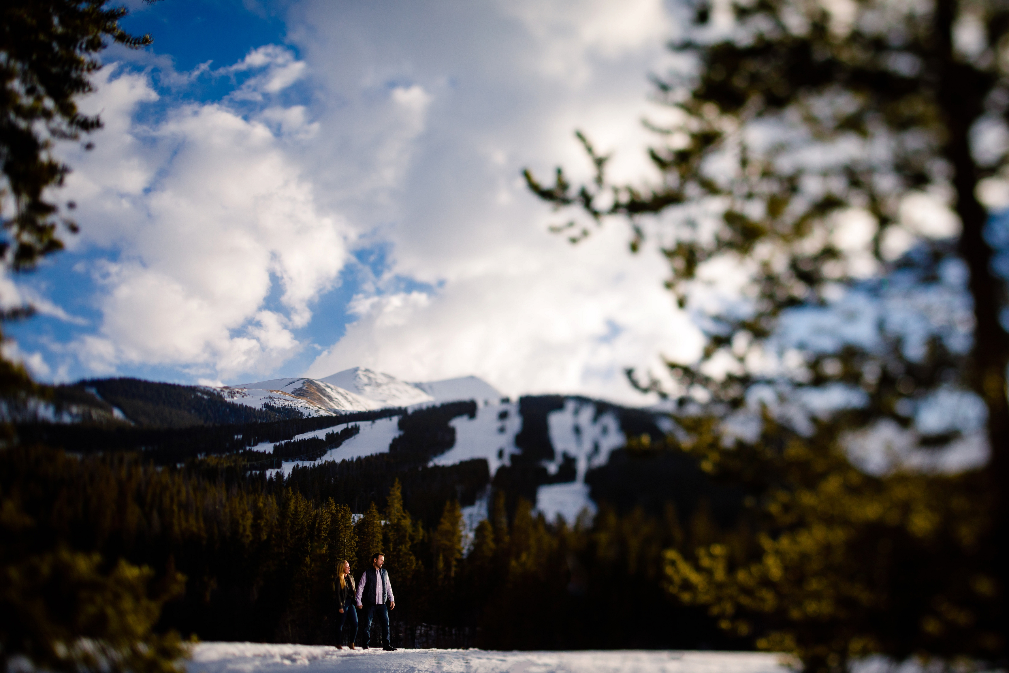 Looking back on Breckenridge Ski Resort for TJ & Donna's engagement session in the Rocky Mountains.