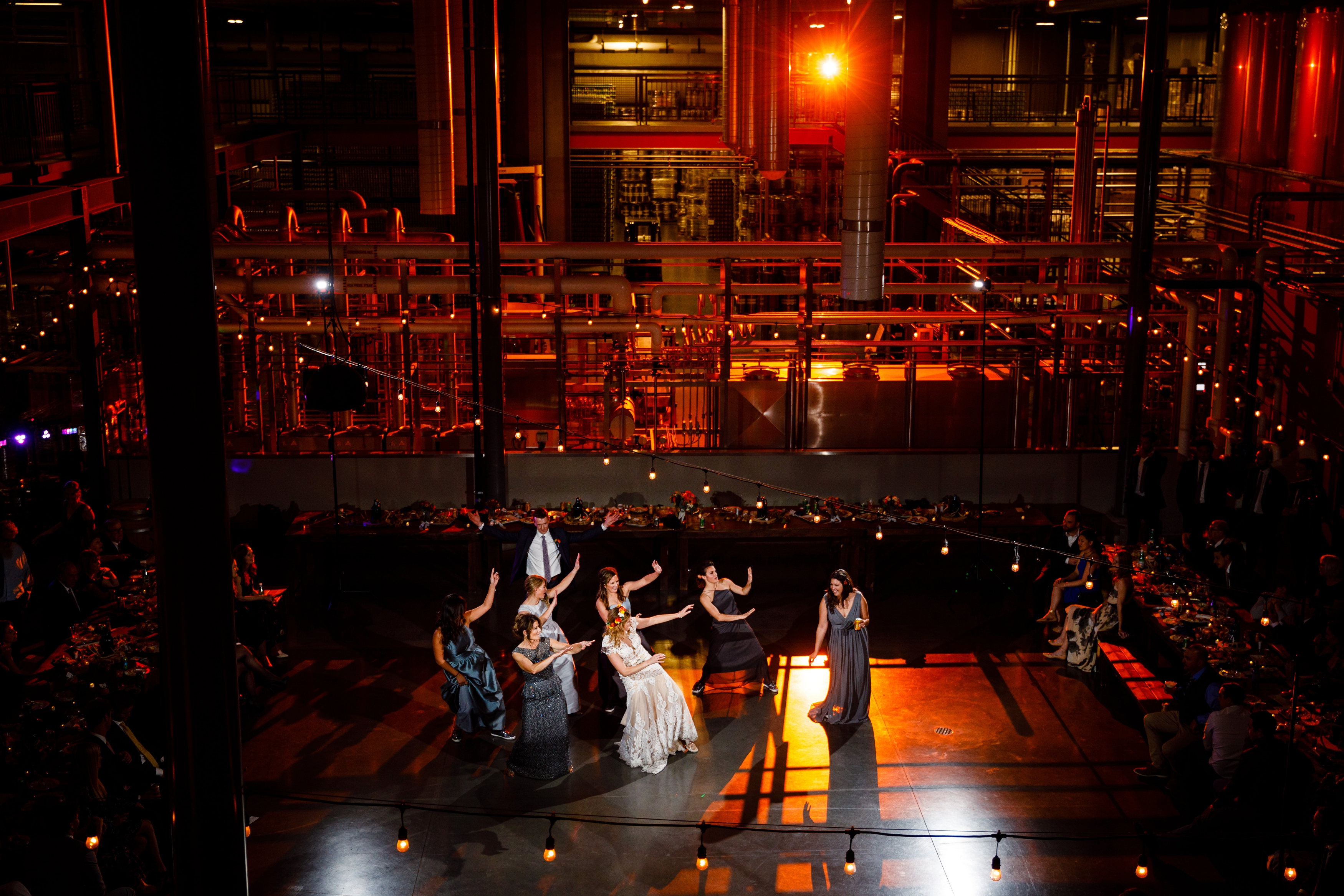 Jessica & her bridesmaids do The Wobble for her Great Divide Brewery Wedding.